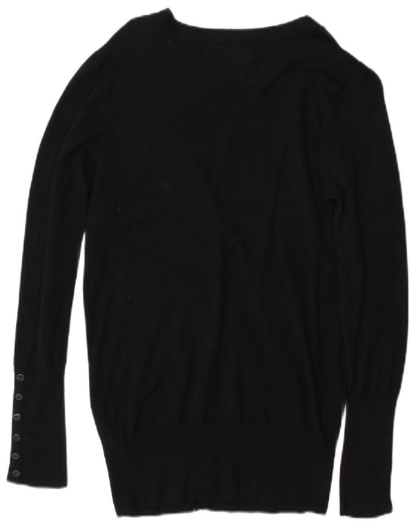 Zara Damen-Cardigan-Pullover UK 14 Medium Black Rayon