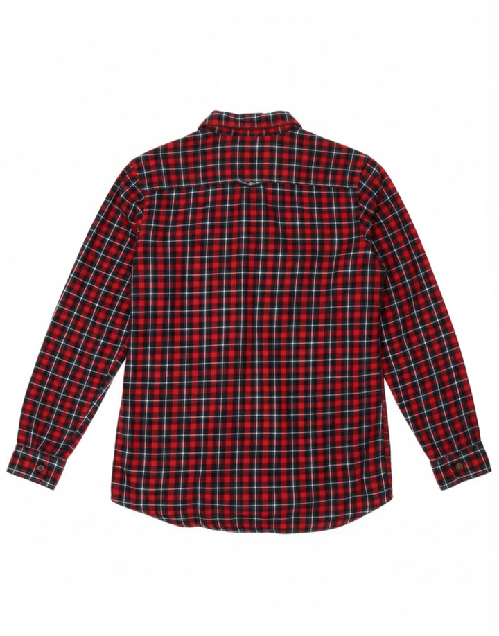 BENETTON Mens Flannel Shirt Small Red Check