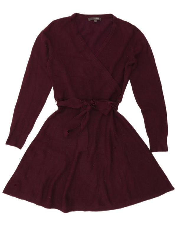 French Connection Womens Long Sleeve A-Line Dress UK 12 Medium Purple