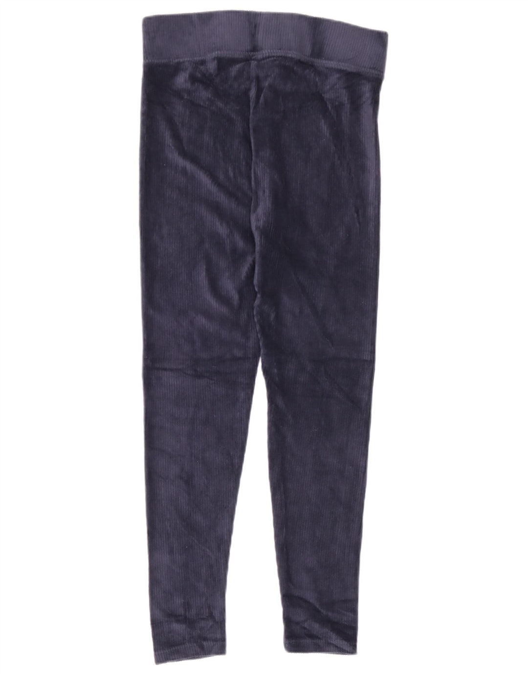 Marks & Spencer Womens Velour Leggings UK 12 Medium Navy Blue Cotton