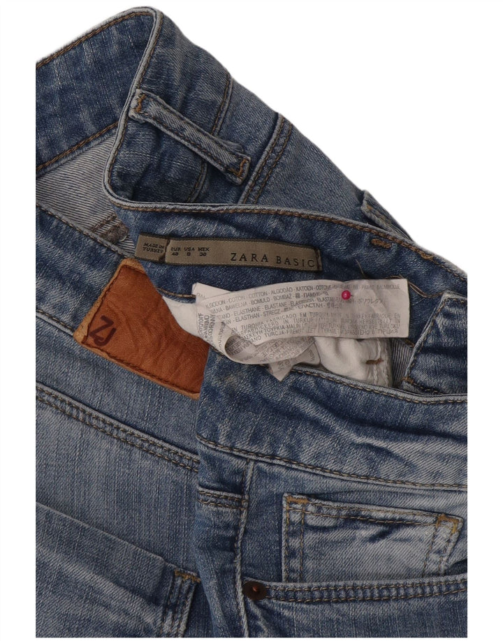 Zara Dame Slim Jeans EU 40 Medium W30 L29 Blå Bomuld