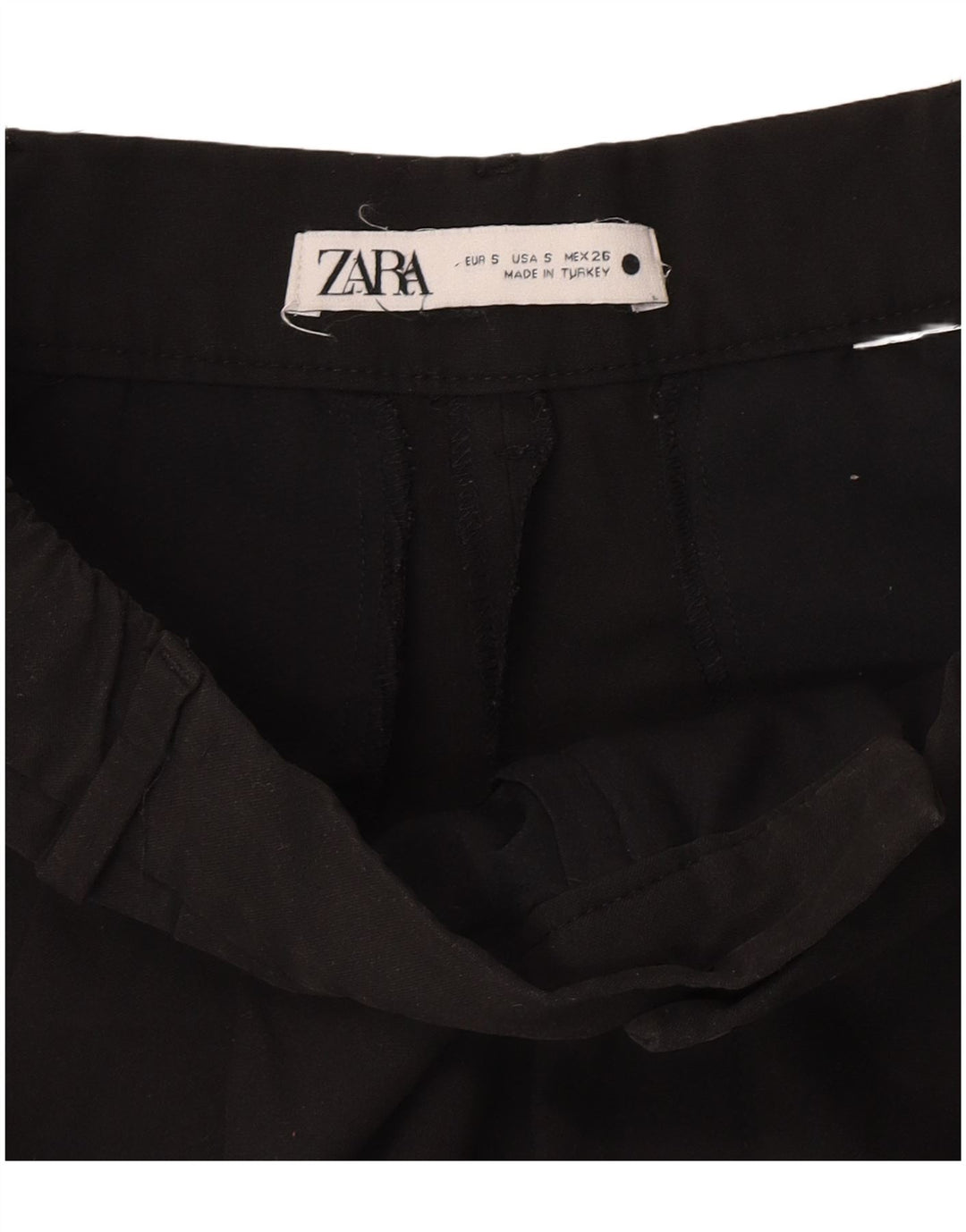 ZARA Pantalon court pour femme Petit W26 L25 Noir