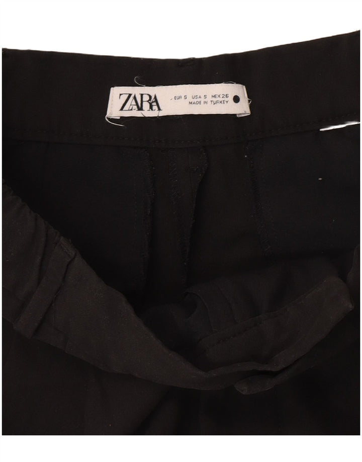 ZARA Pantalon court pour femme Petit W26 L25 Noir