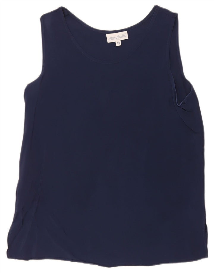 Canotta vintage da donna IT 46 grande blu navy
