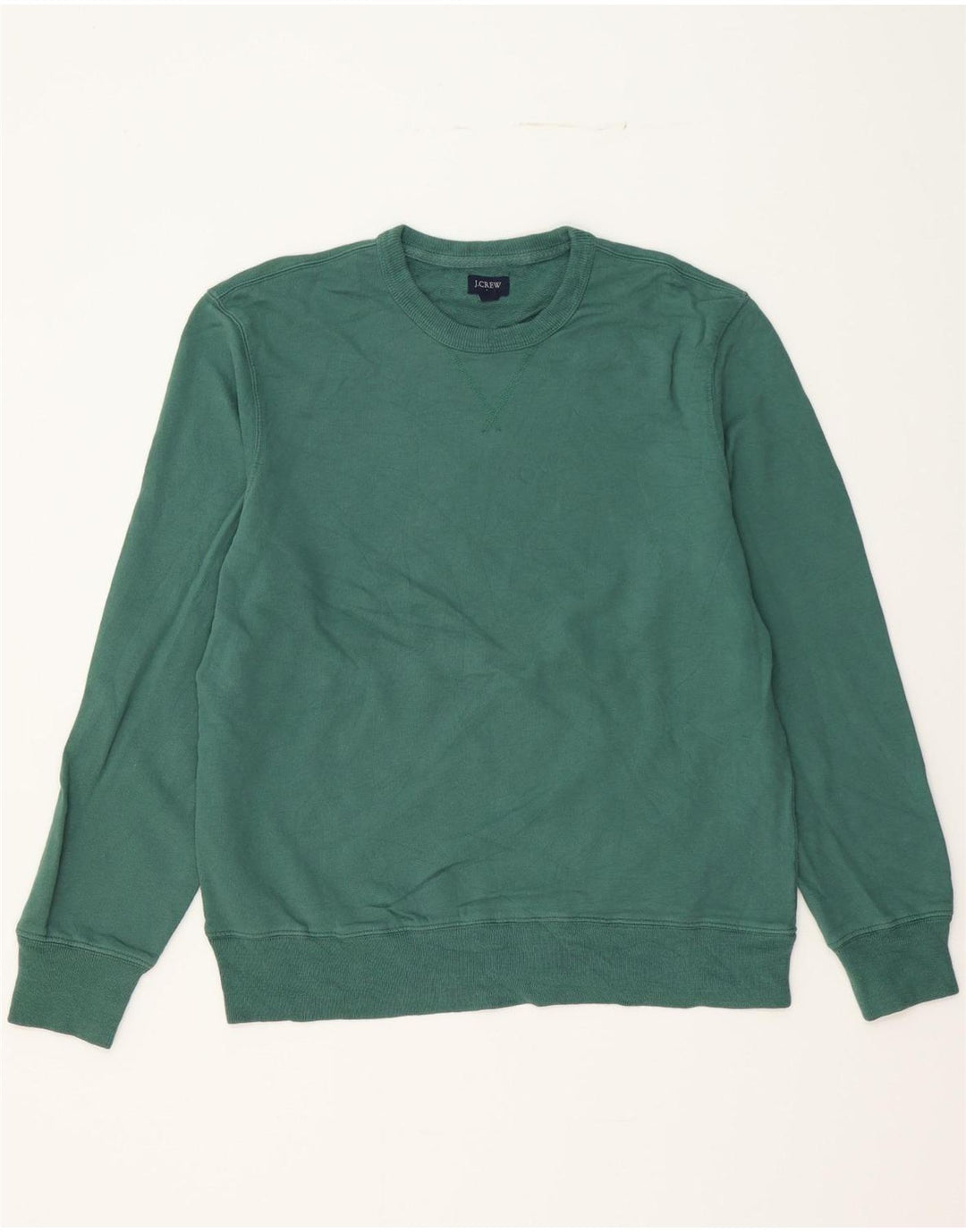 J. CREW Womens Sweatshirt Jumper UK 16 Large Green Cotton Vintage J. Crew and Second-Hand J. Crew from Messina Hembry 