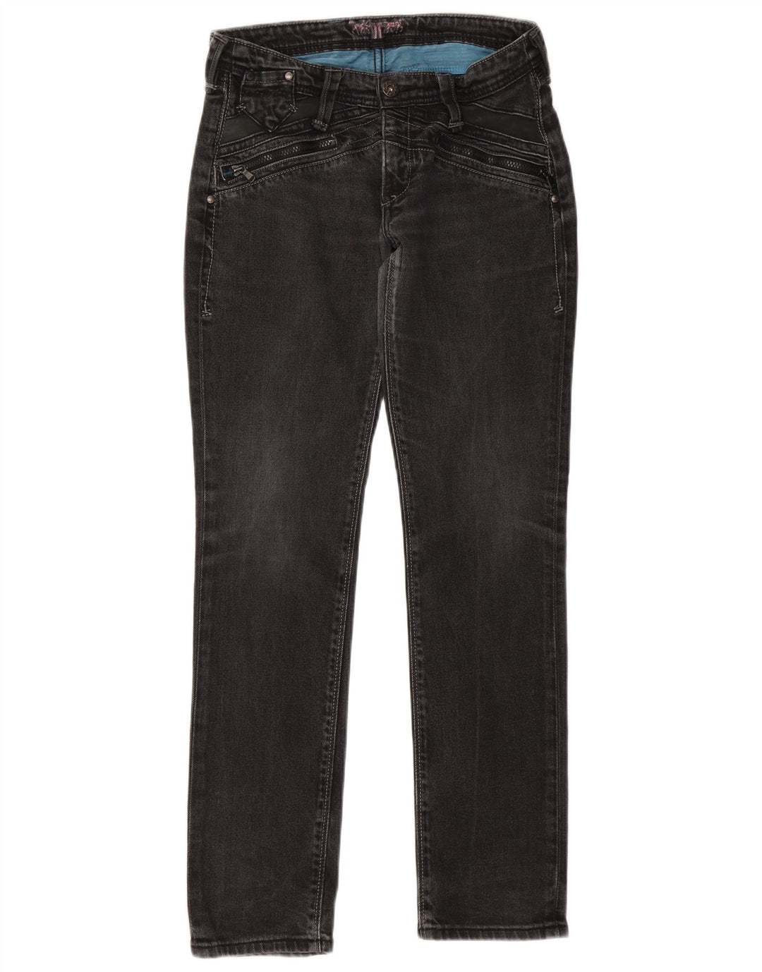 LEVI'S Womens Slim Jeans W31 L32 Black Cotton