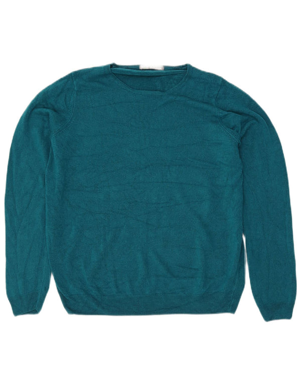Marks & Spencer Womens Boat Neck Jumper Sweater UK 18 XL Blue Acrylic