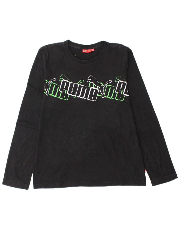 Puma Herre Grafisk Top Langærmet Medium Sort