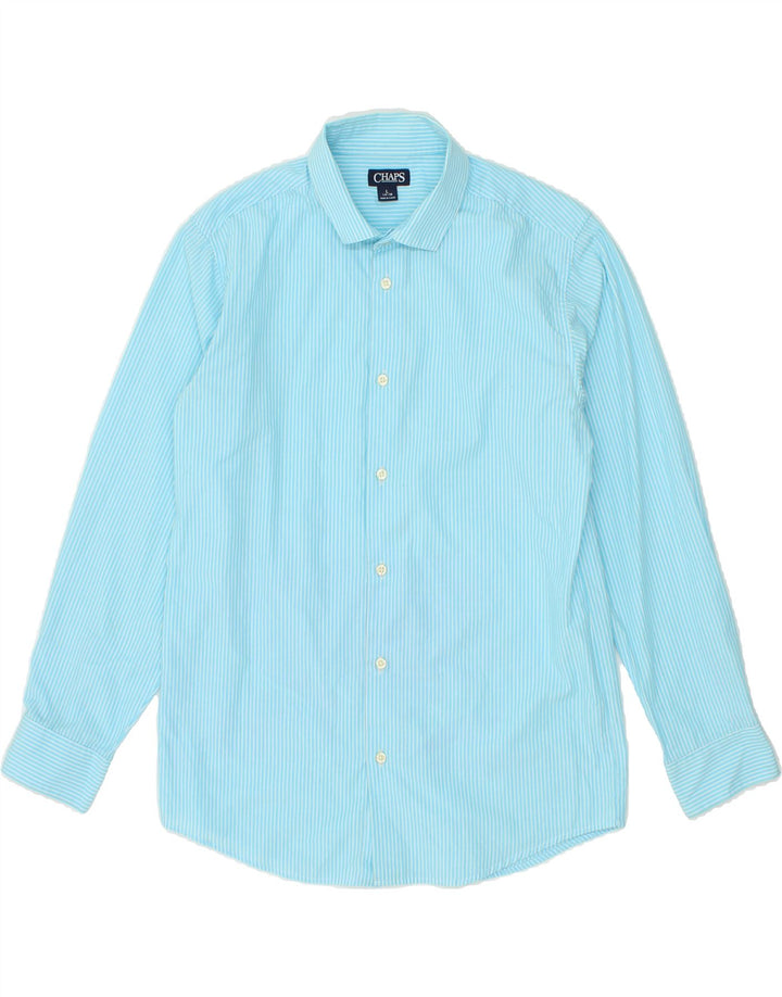 CHAPS Boys Shirt 14-15 Years Large  Blue Striped Cotton Vintage Chaps and Second-Hand Chaps from Messina Hembry 