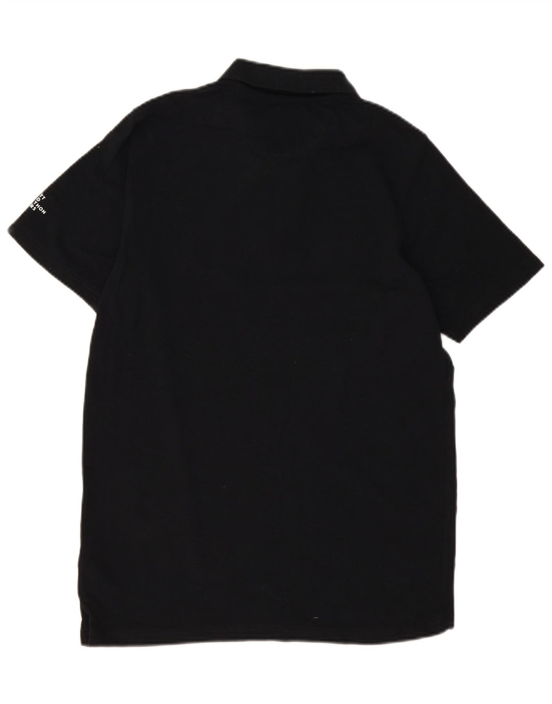 New Balance Mens Graphic Polo Shirt Medium Black Cotton