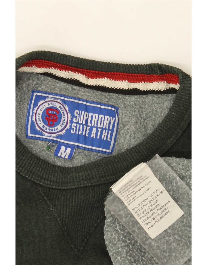 Superdry Sweat-Shirt Graphique en Coton Vert Moyen Homme