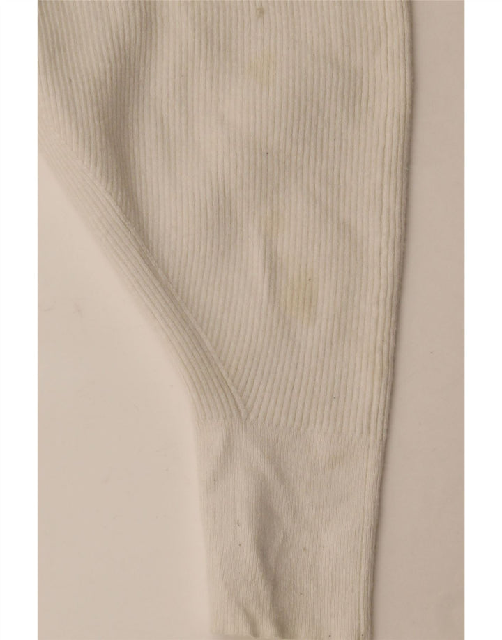 Zara Womens Oversized Cardigan Sweater UK 16 Large Off White Viscose
