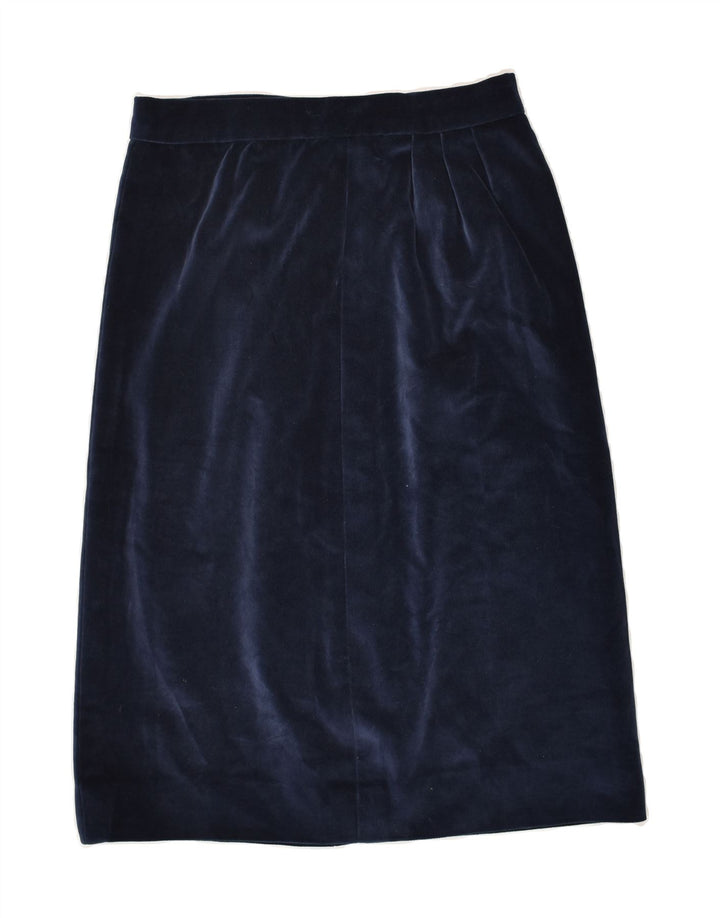 VINTAGE Womens Velour Straight Skirt W28 Medium Navy Blue | Vintage Vintage | Thrift | Second-Hand Vintage | Used Clothing | Messina Hembry 