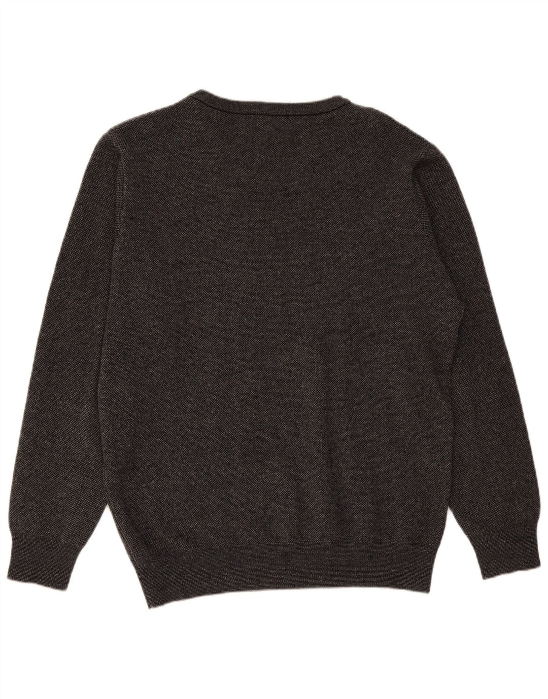 Męski sweter Superga z dekoltem w kształcie litery V, duży, szary, wełniany