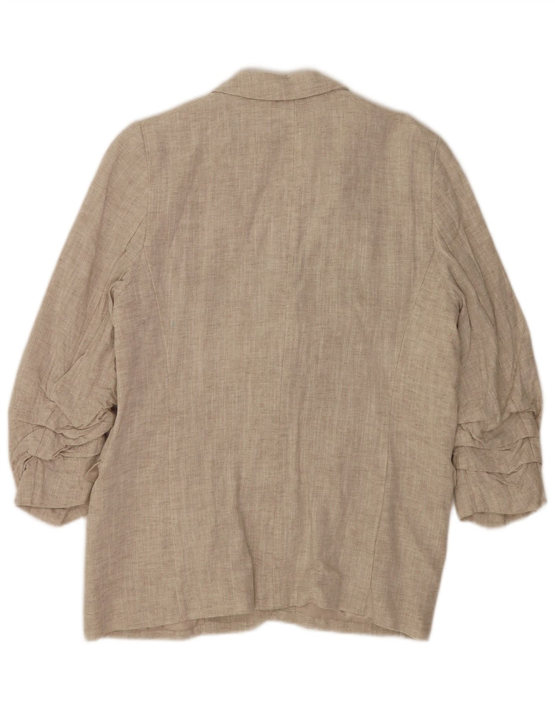 Marks & Spencer Damen-Blazer mit 3/4-Ärmeln, offen, Gr. 14, Beige