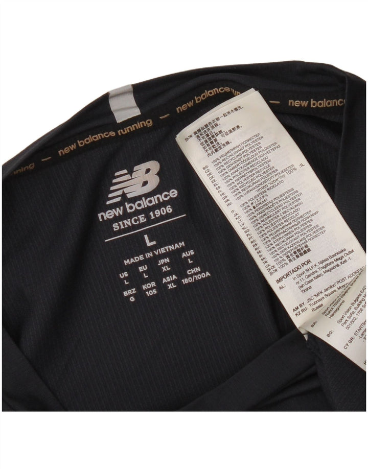 New Balance Herre T-Shirt Top Stor Marineblå Polyester