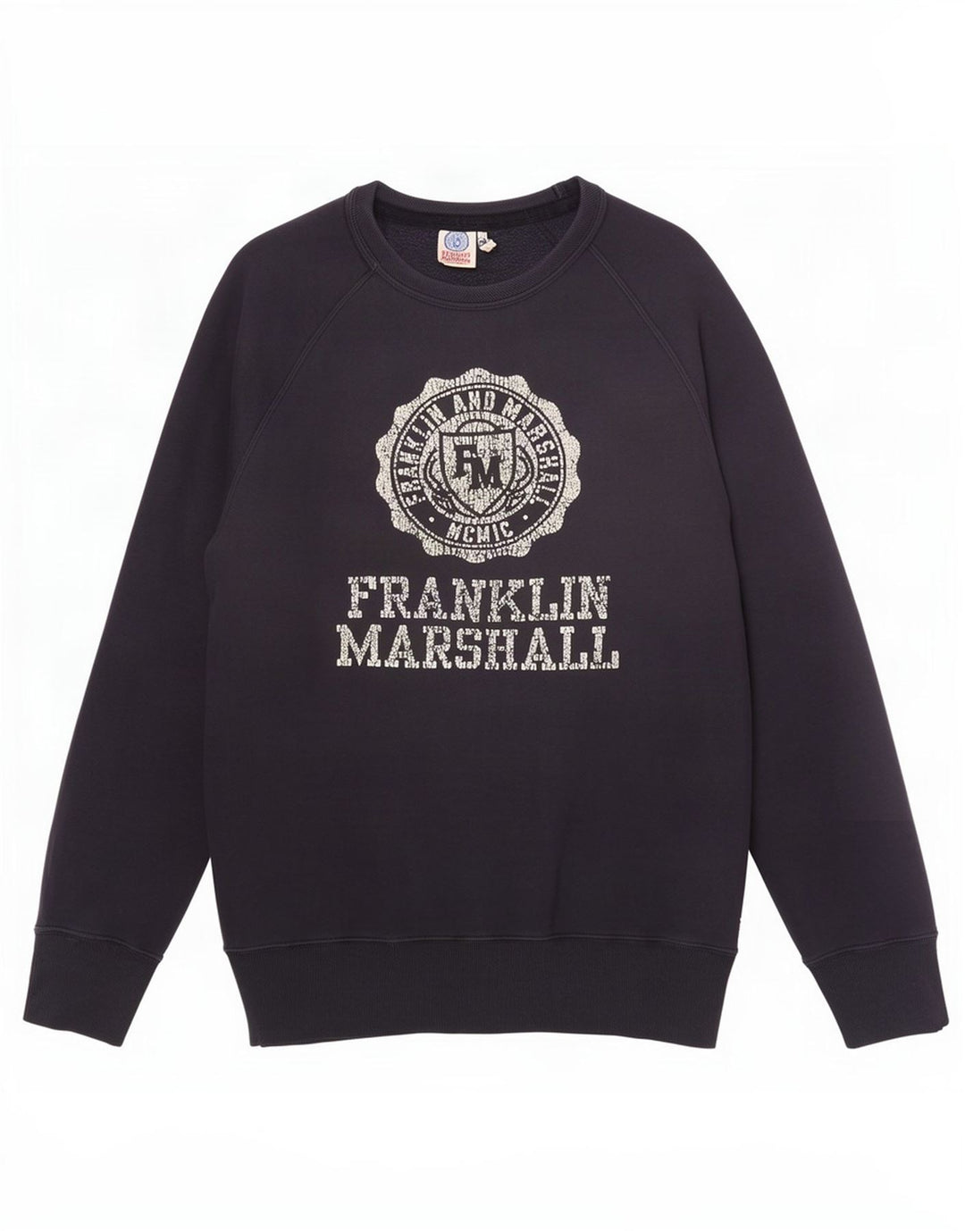 Franklin Marshall Mens Graphic Sweatshirt Jumper Medium Navy Blue