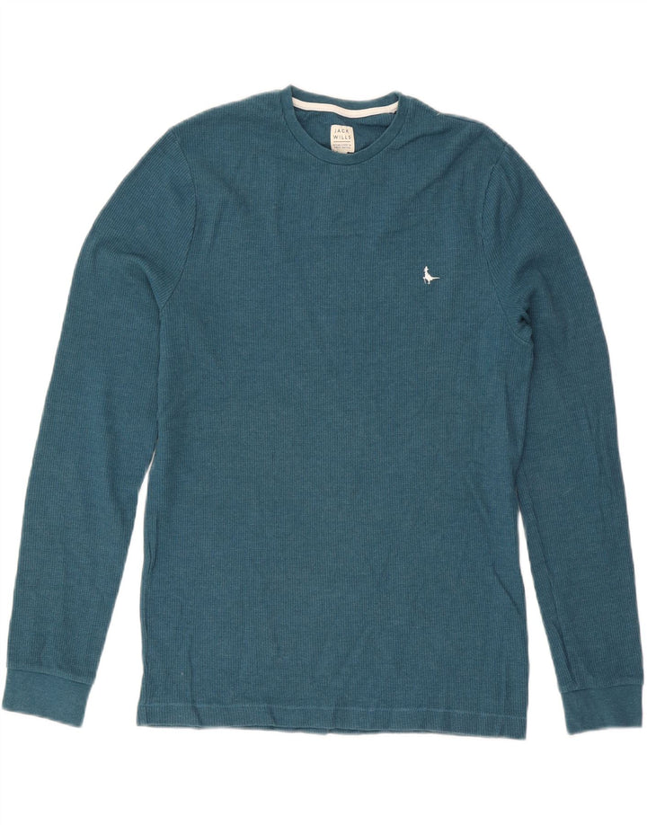 Jack Wills Mens Top Long Sleeve Small Blue Cotton