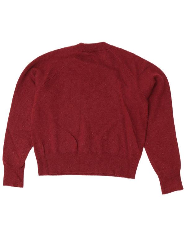 Jack Wills ženski kratki pulover s okruglim izrezom UK 6 XS Bordo