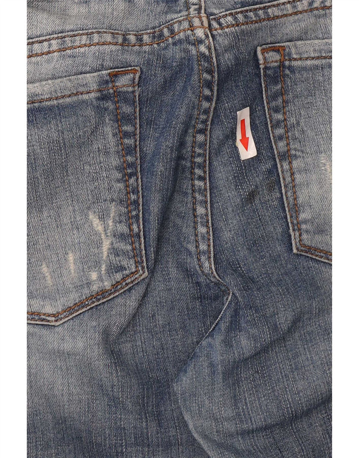 Guess Женские потертые узкие джинсы W31 L29 Синие хлопковые
