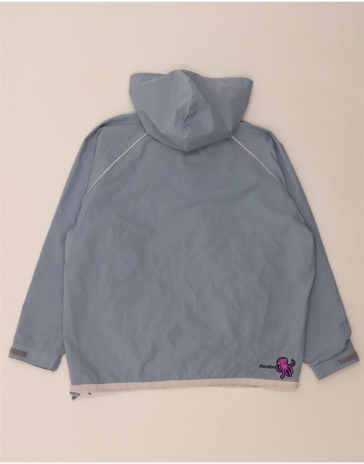 REEBOK Womens Oversized Hooded Pullover Rain Jacket UK 16 Large Blue