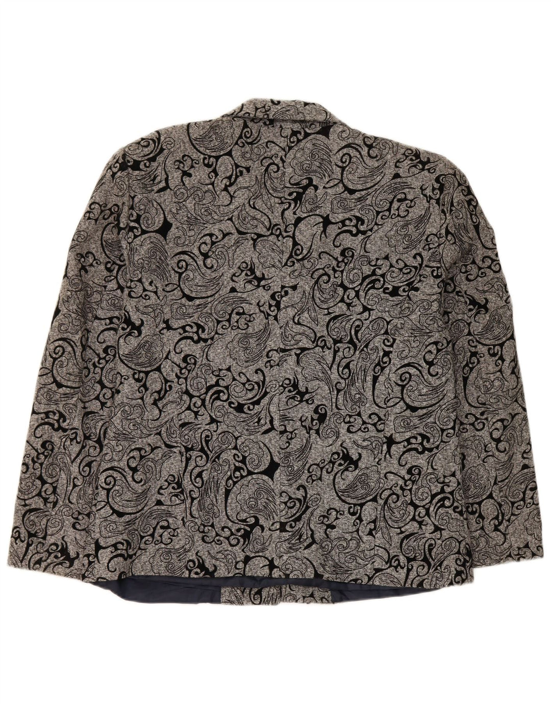 Vintage női 3 gombos blézer dzseki IT 48 XL szürke Paisley