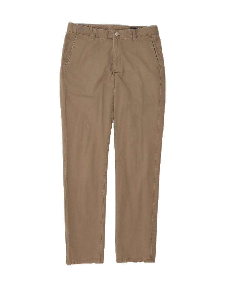 BONOBOS Mens Straight Chino Trousers W32 L34 Beige Cotton Vintage BONOBOS and Second-Hand BONOBOS from Messina Hembry 