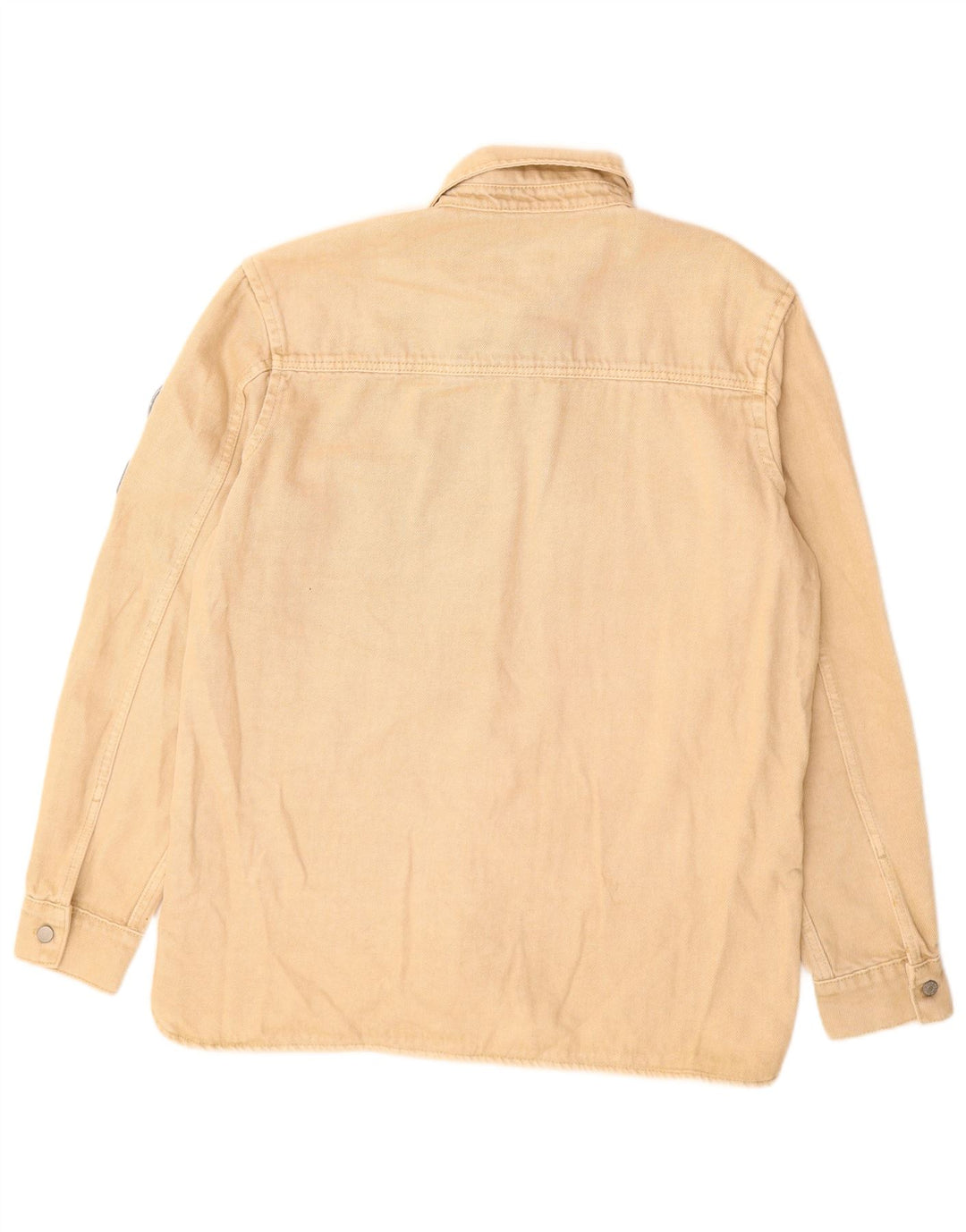 Chemise en jean coupe décontractée en coton beige moyen Zara Homme