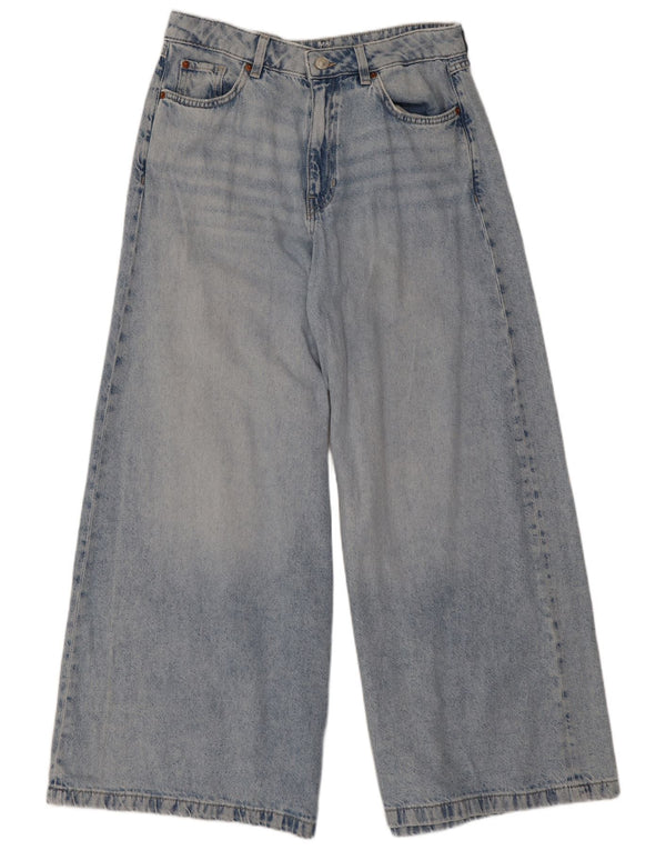 Marks & Spencer Blugi pentru femei cu talie înaltă cu picioare largi UK 12 Medium W30 L28 Albastru