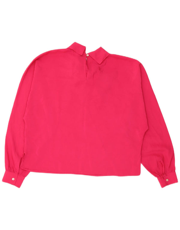 Primavera Firenze Womens Bow Tie Oversized Blouse Top UK 16 Large Pink