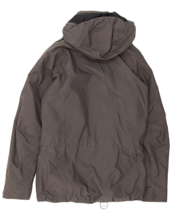 Jack Wolfskin Veste coupe-vent surdimensionnée à capuche pour femme UK 8 Small Gris