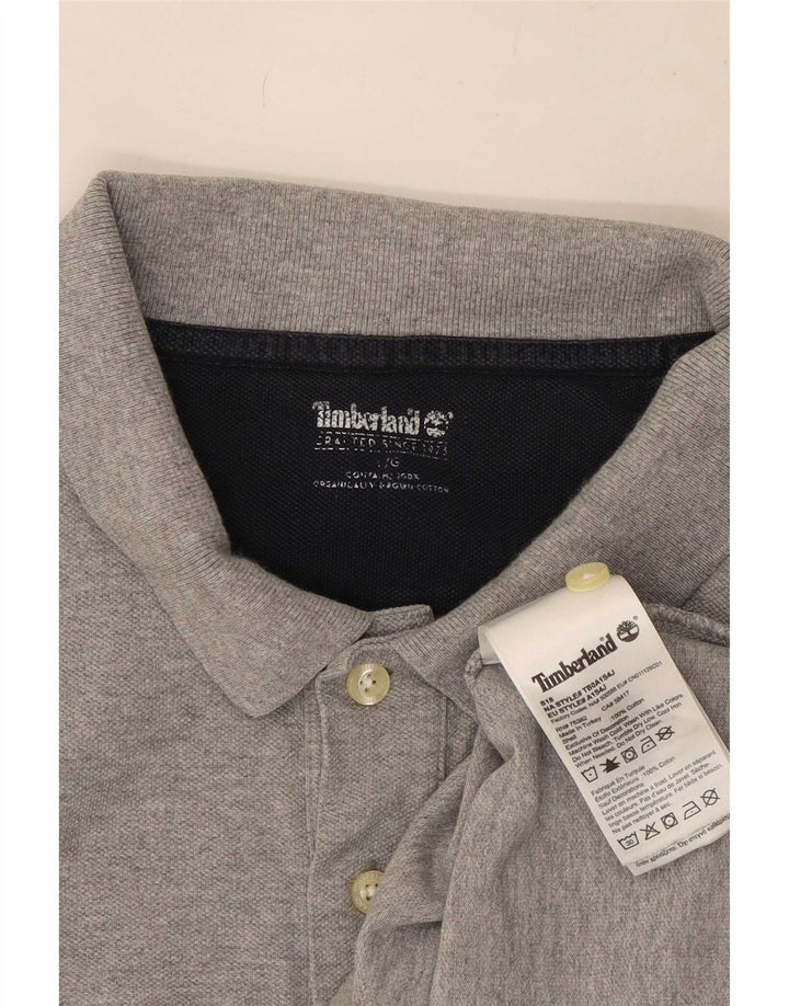 Timberland Mens Polo Shirt Large Grey Cotton