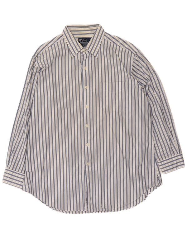 Polo Ralph Lauren Camisa para hombre Talla 17 XL Algodón a rayas blancas