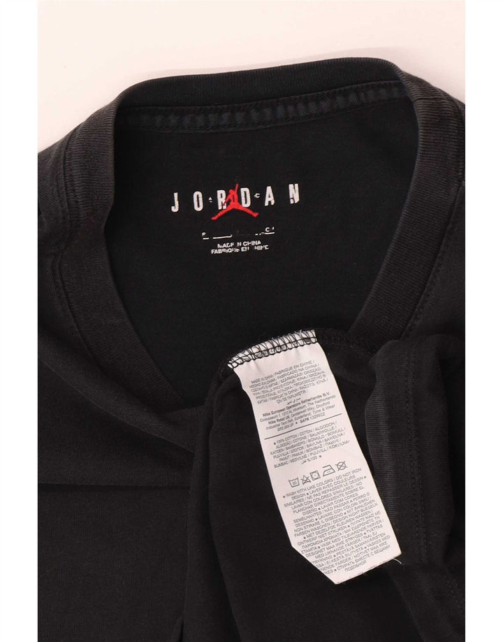 Jordan Mens Graphic T-Shirt Top Small Black Cotton