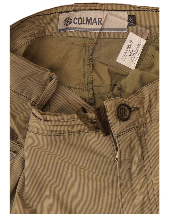 COLMAR Bermuda masculina IT 52 XL W36 algodão listrado verde