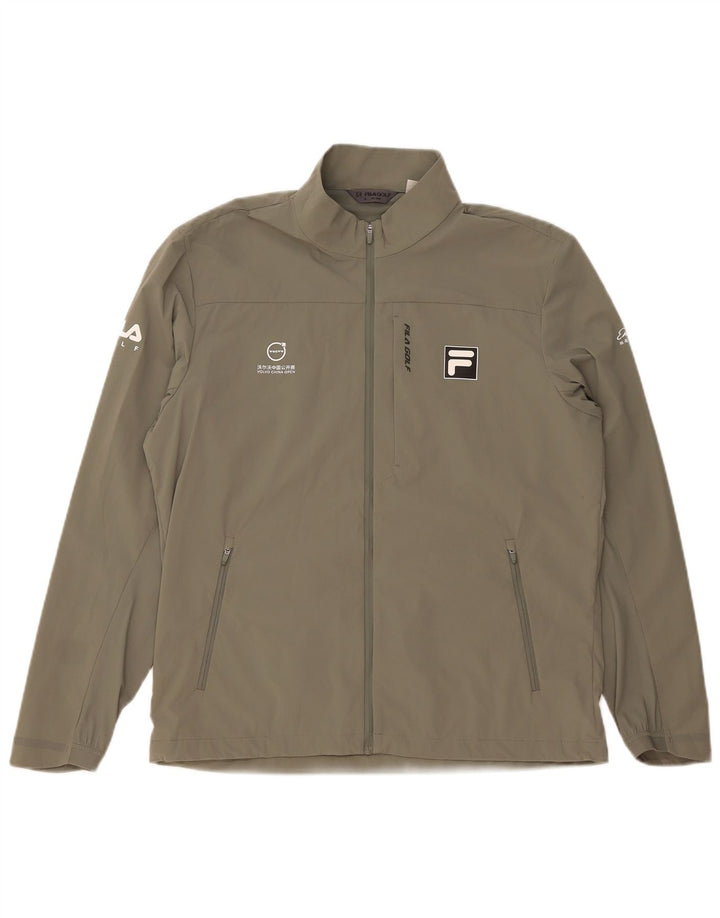 Fila Womens Regular Fit Tracksuit Top Jacket UK 18 XL Khaki