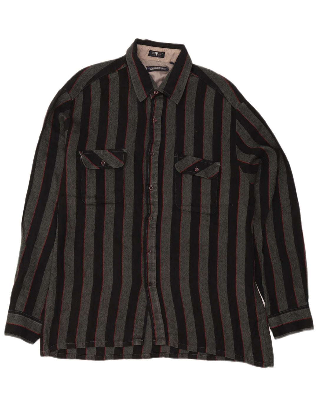 Camisa Sobrecamisa Backpacker Para Hombre Acrílico A Rayas Gris Grande