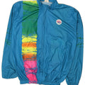 VINTAGE Mens Tracksuit Top Jacket 2XL Blue Colourblock Polyester Vintage Vintage and Second-Hand Vintage from Messina Hembry 