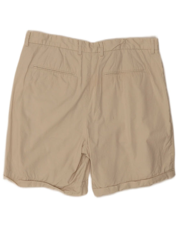 Zara Mens Chino Shorts EU 44 Grande W34 Algodão Bege