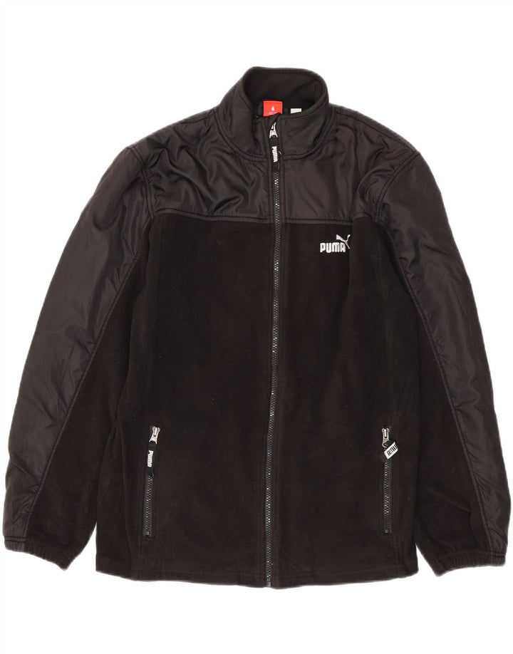 Puma Boys Graphic Fleece Jacket 13-14 Years XL  Black Polyester