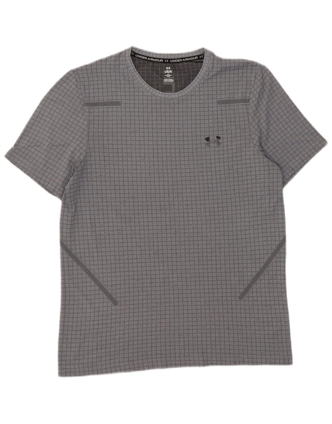 Under Armour Ανδρικό T-Shirt Top Large Grey Check