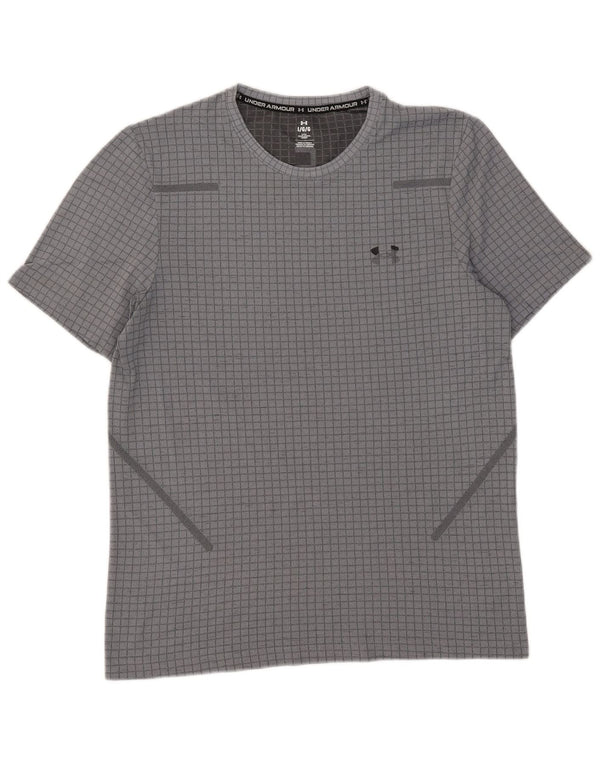 Under Armour Ανδρικό T-Shirt Top Large Grey Check