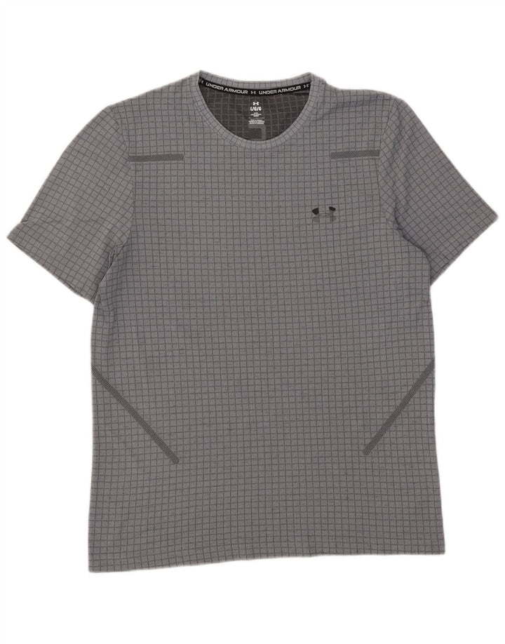 Under Armour Ανδρικό T-Shirt Top Large Grey Check