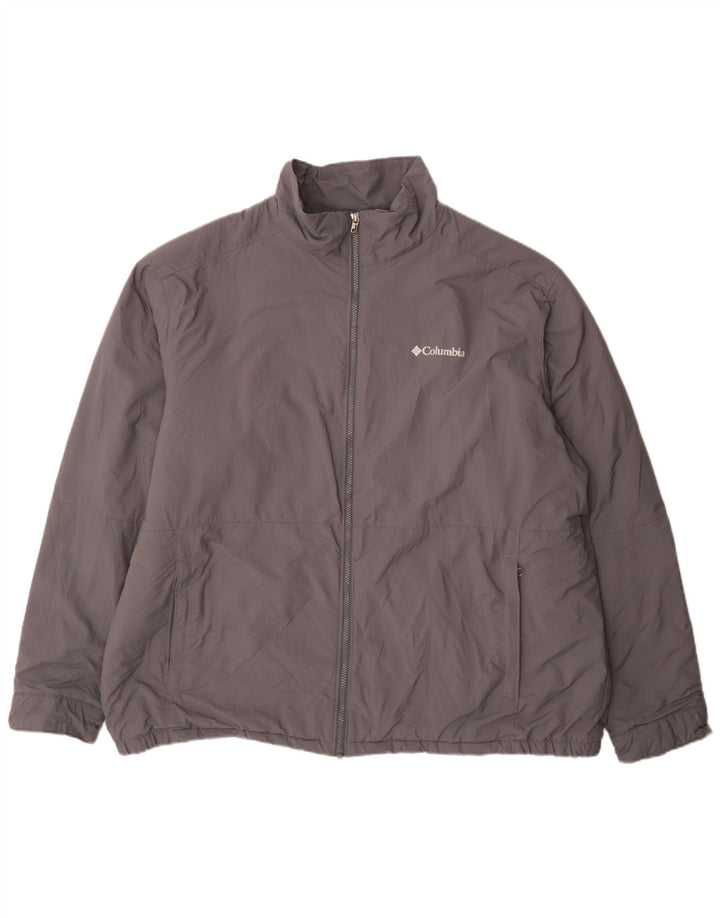 Columbia Mens Windbreaker Jacket UK 44 2XL Grey Nylon