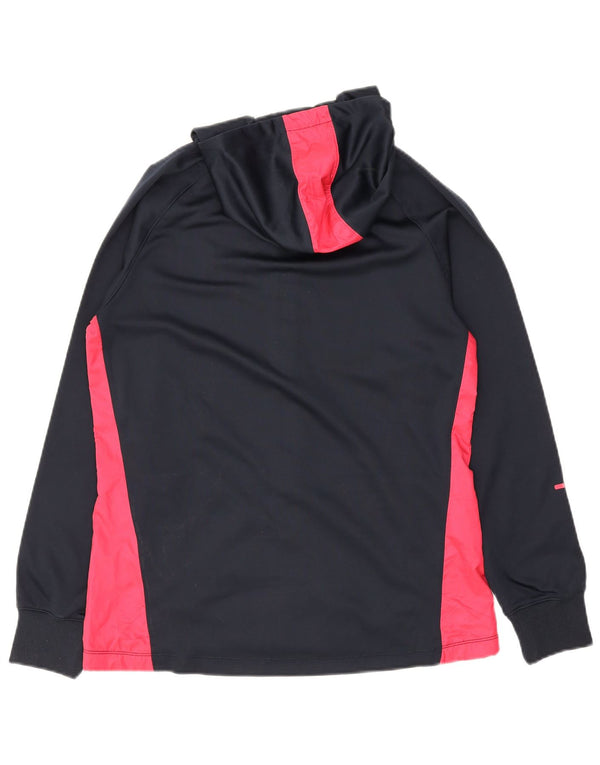Champion Pull à capuche zippé pour femme UK 14 Large Bleu marine Colourblock