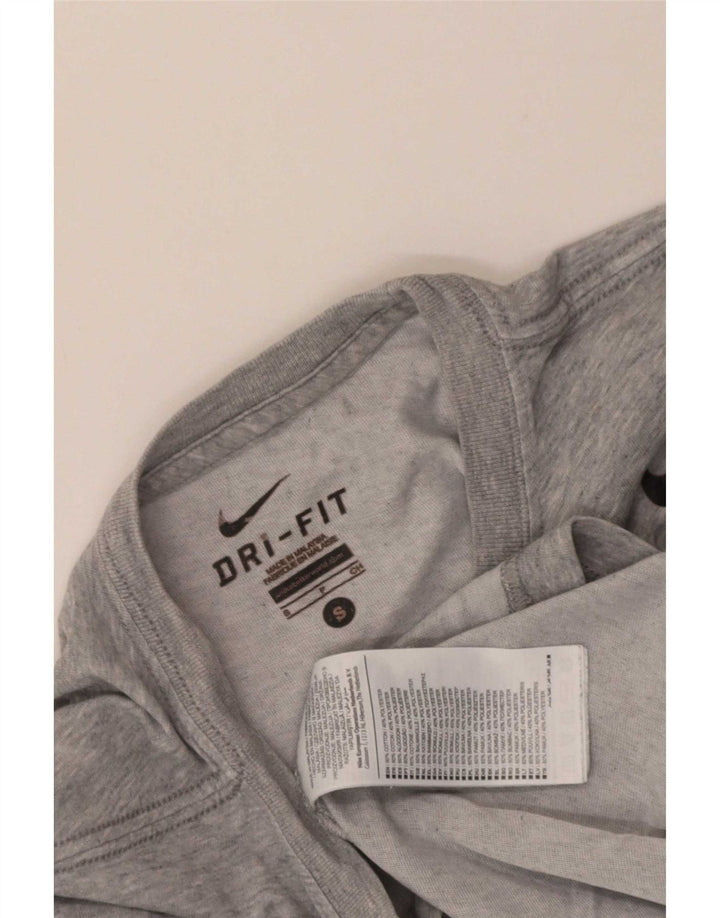 Nike Mens Dri Fit T-Shirt Top Small Grey Cotton