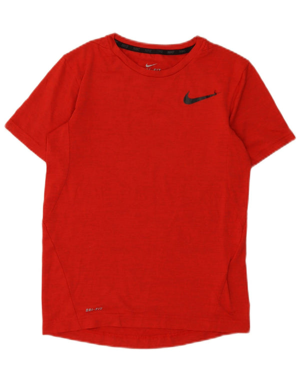 Tricou Nike Dri Fit pentru băieți Top 10-11 ani Poliester cu pete roșii medii