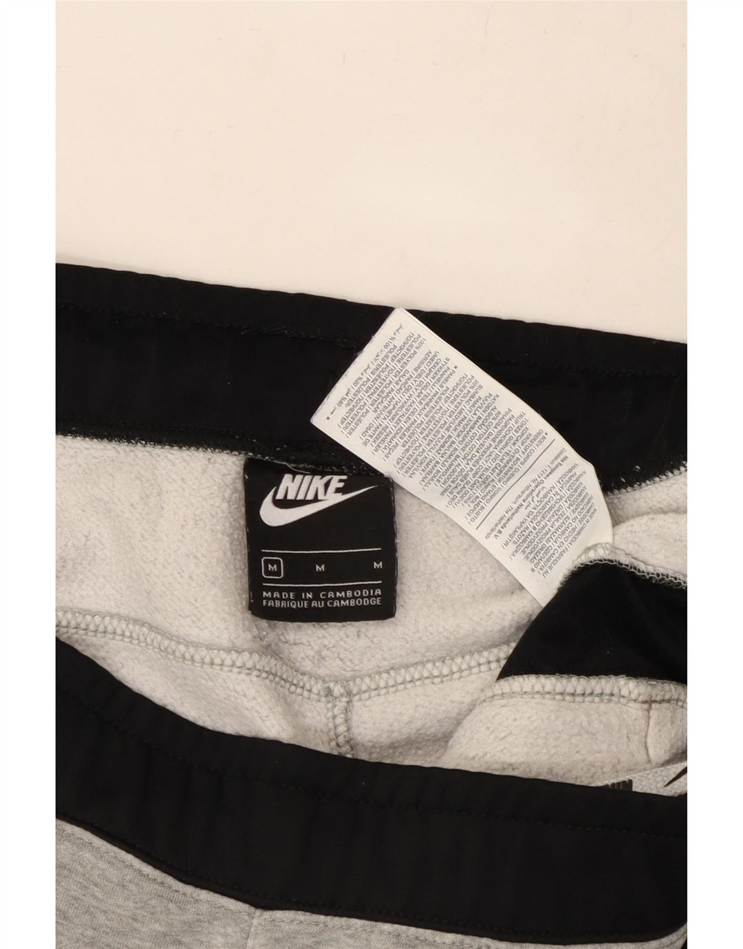 Nike Mens Tracksuit Trousers Joggers Medium  Grey Colourblock Cotton