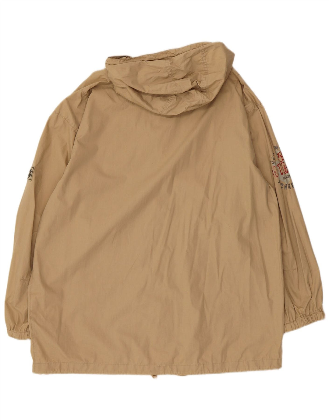 Jack Wolfskin Mens Graphic Hooded Bomber Jacket UK 36/38 Medium Beige