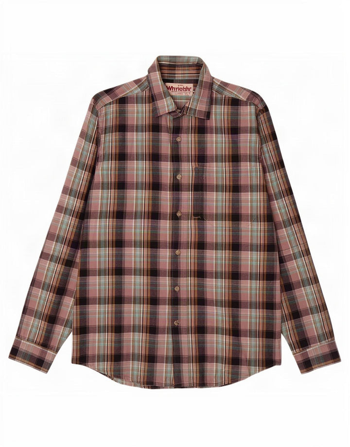 Camisa De Hombre Wrangler Medium Algodón A Cuadros Multicolores